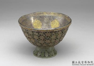 图片[2]-Silver-cored openwork floral-pattern dyed-jade bowl. India-China Archive